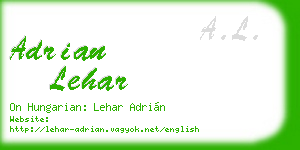 adrian lehar business card